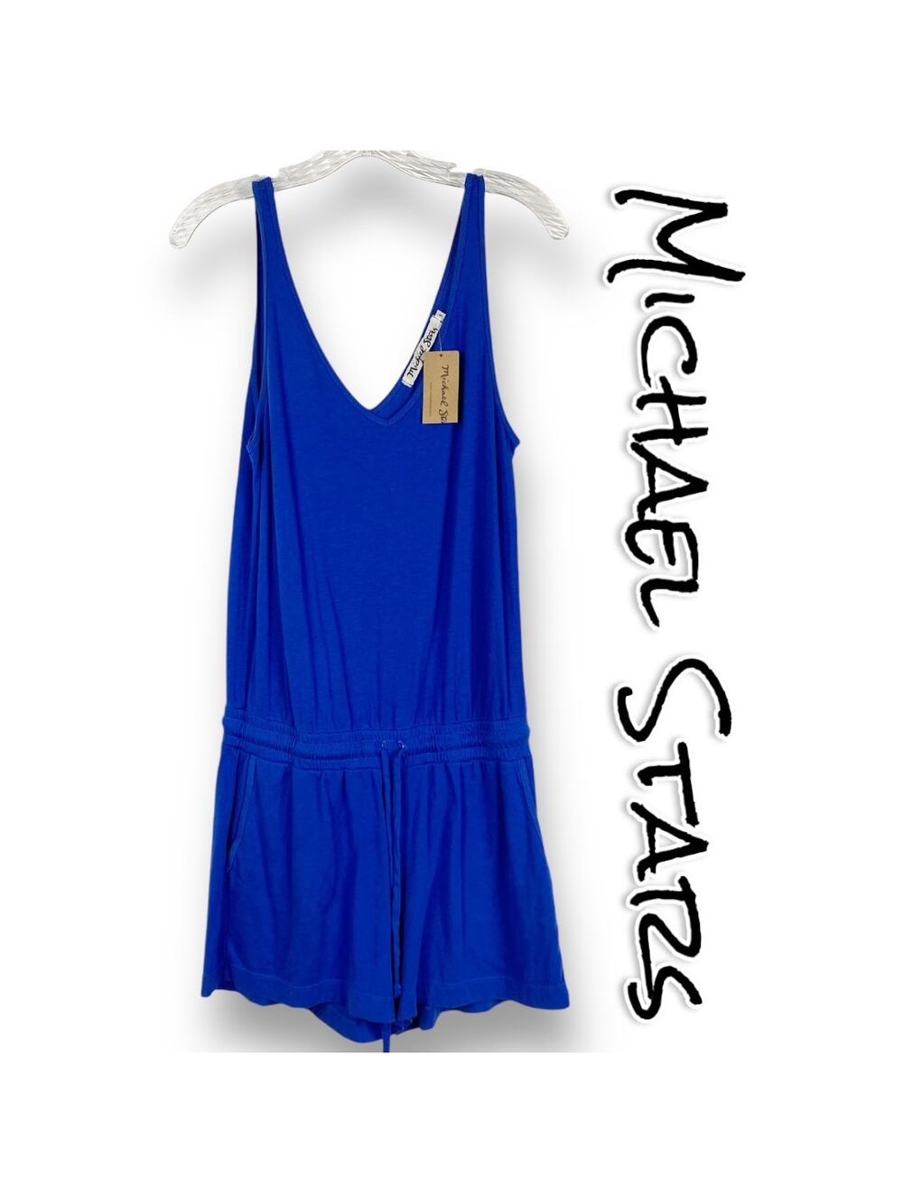 New With Tags Michael Stars V Romper Bayside Slub Knit Revolve Womens Sz Small